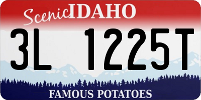ID license plate 3L1225T