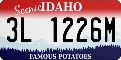 ID license plate 3L1226M