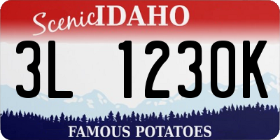 ID license plate 3L1230K