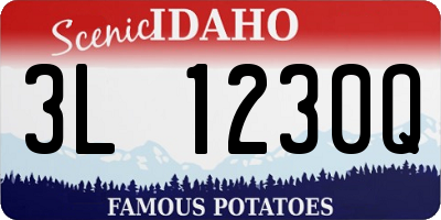 ID license plate 3L1230Q