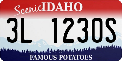 ID license plate 3L1230S