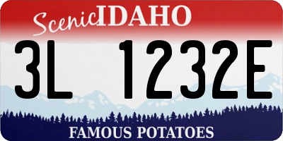 ID license plate 3L1232E