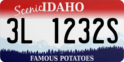 ID license plate 3L1232S