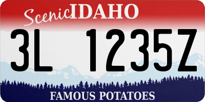 ID license plate 3L1235Z