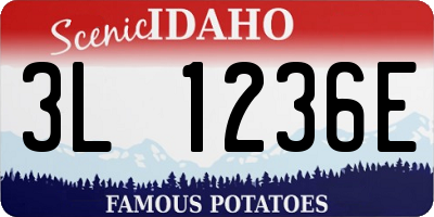 ID license plate 3L1236E