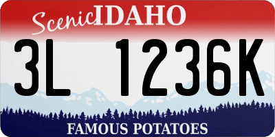 ID license plate 3L1236K