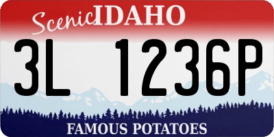 ID license plate 3L1236P