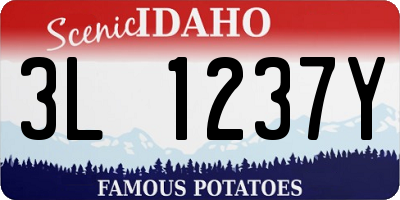 ID license plate 3L1237Y