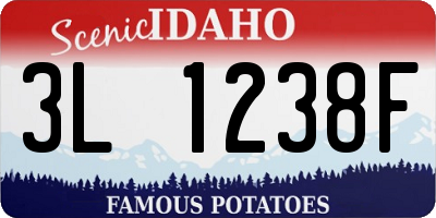 ID license plate 3L1238F