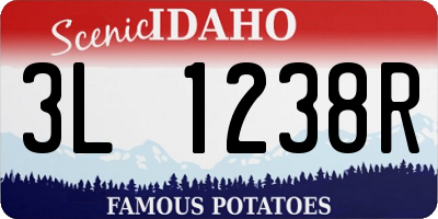 ID license plate 3L1238R