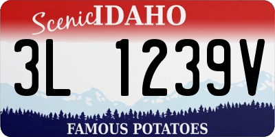 ID license plate 3L1239V