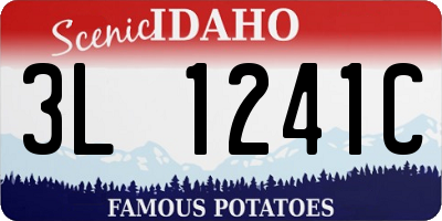ID license plate 3L1241C