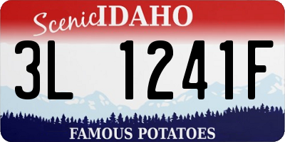 ID license plate 3L1241F