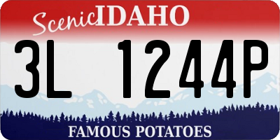 ID license plate 3L1244P