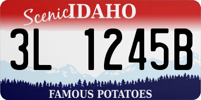 ID license plate 3L1245B