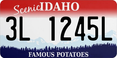 ID license plate 3L1245L