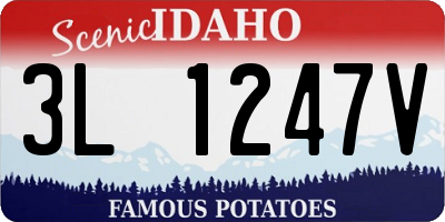 ID license plate 3L1247V