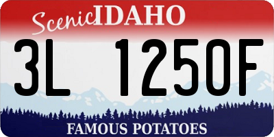 ID license plate 3L1250F