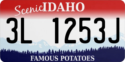 ID license plate 3L1253J