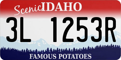 ID license plate 3L1253R