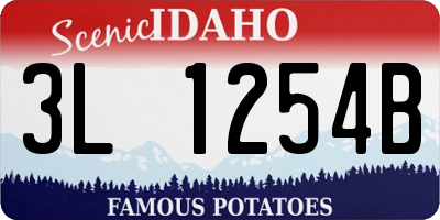 ID license plate 3L1254B