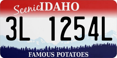 ID license plate 3L1254L