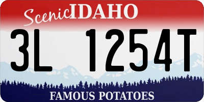 ID license plate 3L1254T