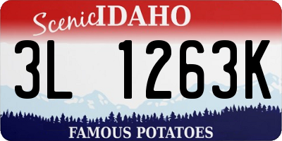 ID license plate 3L1263K