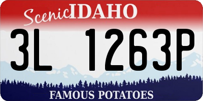 ID license plate 3L1263P