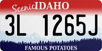 ID license plate 3L1265J