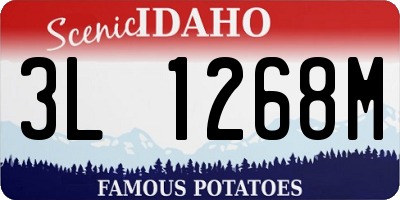 ID license plate 3L1268M