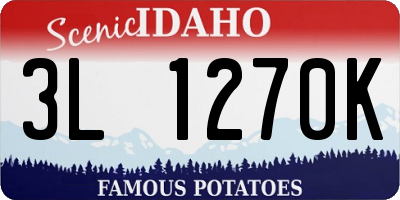 ID license plate 3L1270K