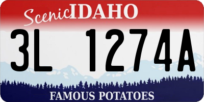ID license plate 3L1274A