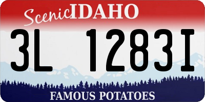 ID license plate 3L1283I