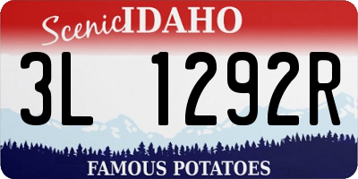 ID license plate 3L1292R