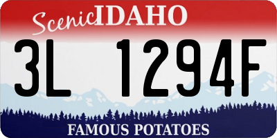 ID license plate 3L1294F
