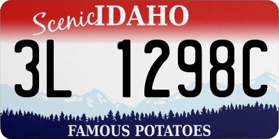 ID license plate 3L1298C