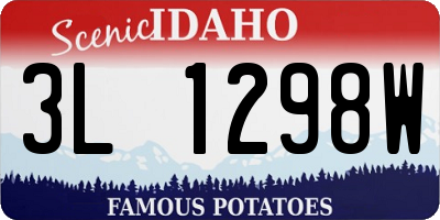 ID license plate 3L1298W