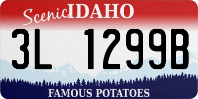 ID license plate 3L1299B