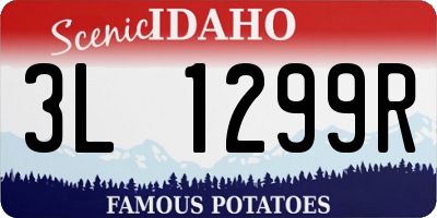 ID license plate 3L1299R