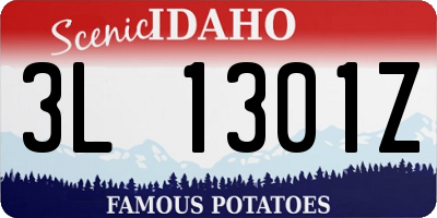 ID license plate 3L1301Z