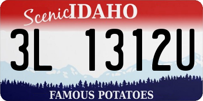 ID license plate 3L1312U