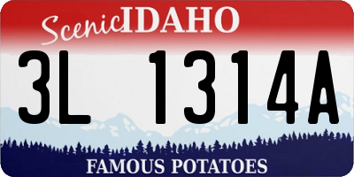ID license plate 3L1314A