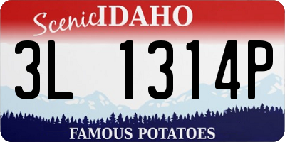 ID license plate 3L1314P