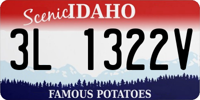 ID license plate 3L1322V