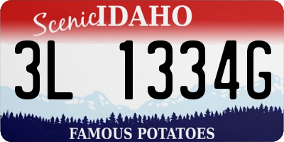 ID license plate 3L1334G