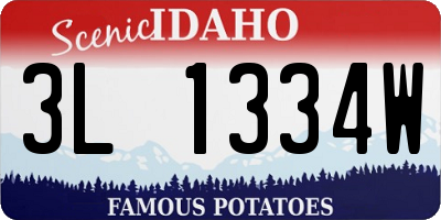 ID license plate 3L1334W