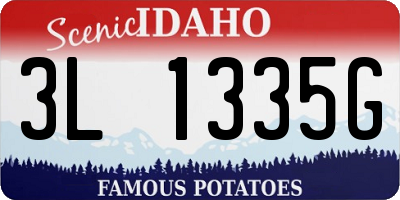 ID license plate 3L1335G