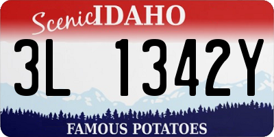 ID license plate 3L1342Y