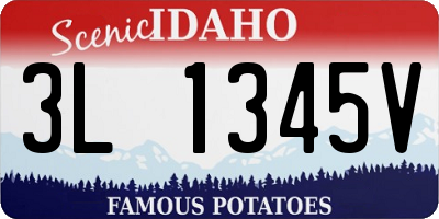 ID license plate 3L1345V